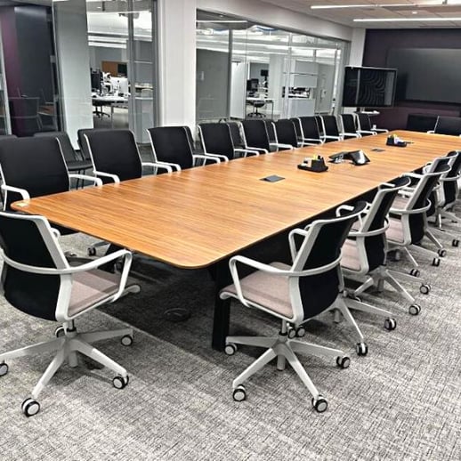 1523_24 Knoll Rockwell Sawhorse Table & Chairs
